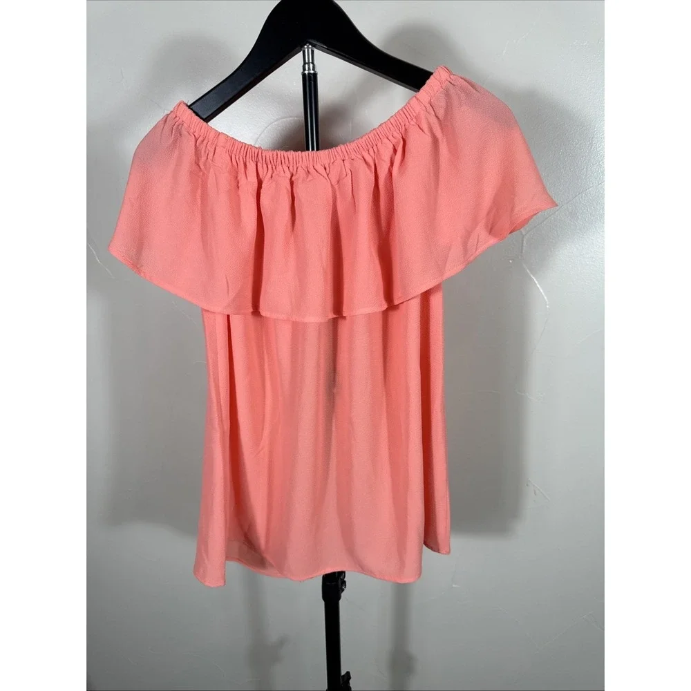 MICHAEL Michael Kors Coral On Or‎ Off-Shoulder Blouse Small